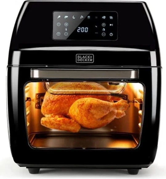 Fritezë me ajër & furrë Black+Decker BXAFO1200E, 1700W, e zezë 
