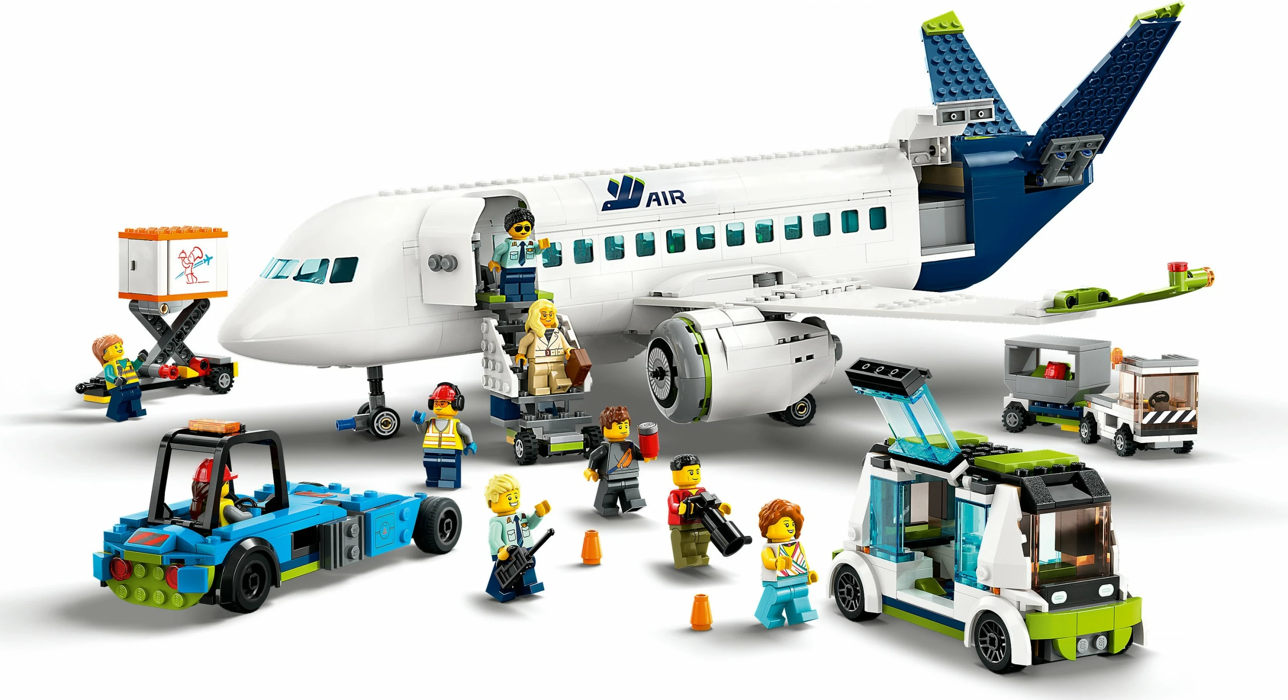 Set ndërtimi LEGO City Aeroplan pasagjerësh, 913 pjesë, shumëngjyrësh