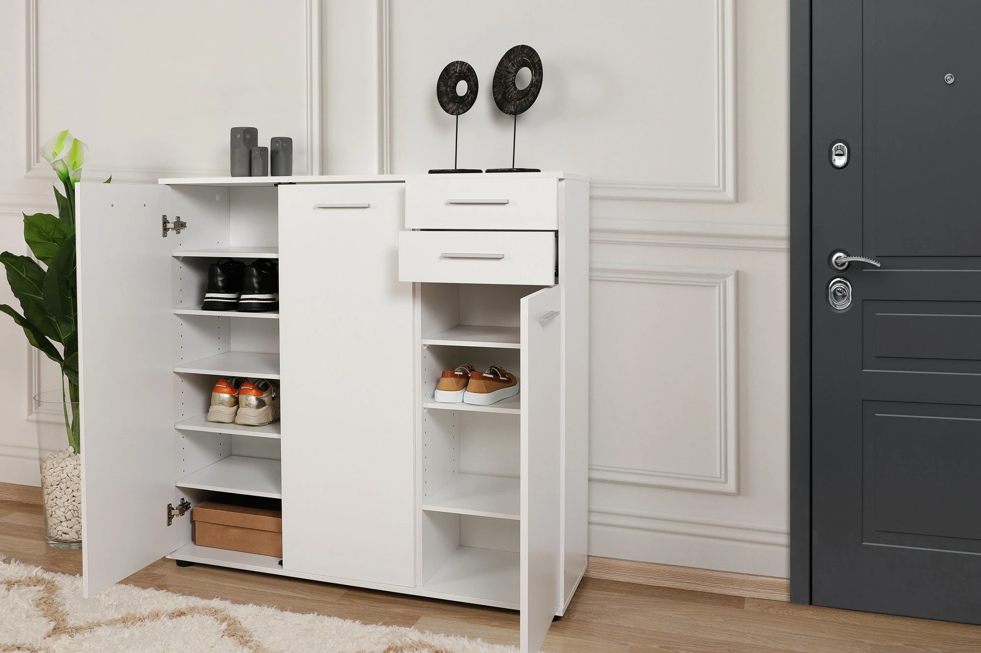 Dollap këpucësh Hanah Home, Adr-532-Bb-1, i bardhë