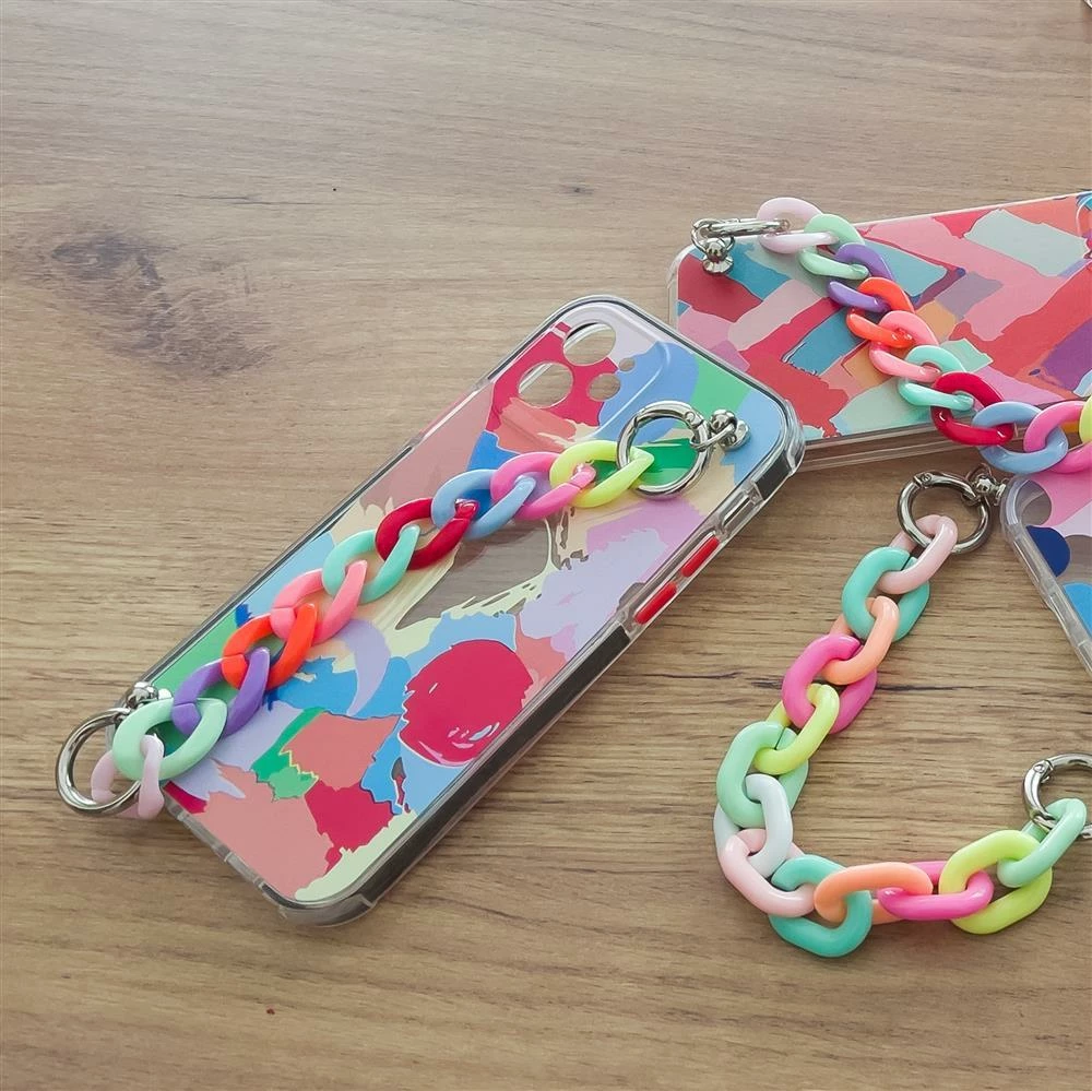 Mbështjellës Hurtel Color Chain Case për Samsung Galaxy A42 5G, me varëse, shumëngjyrësh