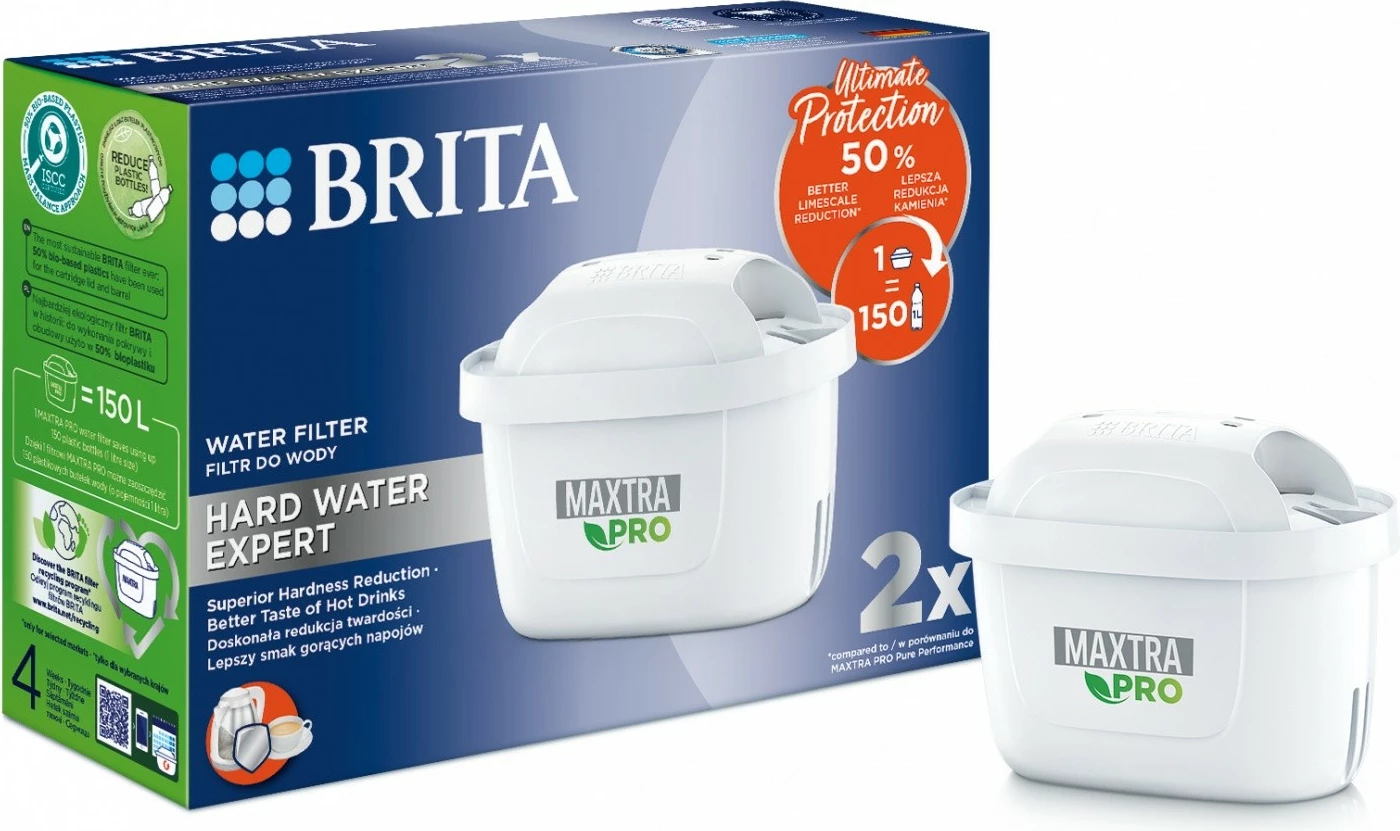 Filtra uji Brita Maxtra PRO Hard Water Expert, 2 copë, për ibrik filtrues