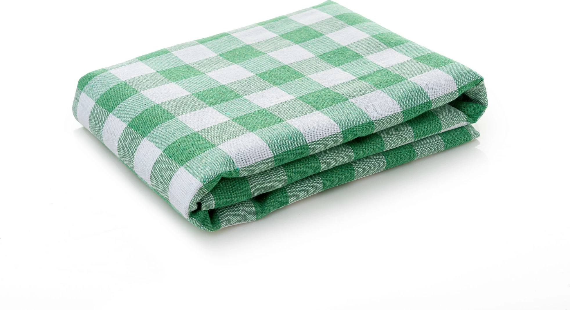 Mbulesë tavoline, kareli, ngjyrë e gjelbër, 160x160cm