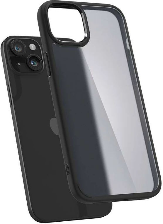 Mbështjellës Spigen Ultra Hybrid për iPhone 15 Plus, zi
