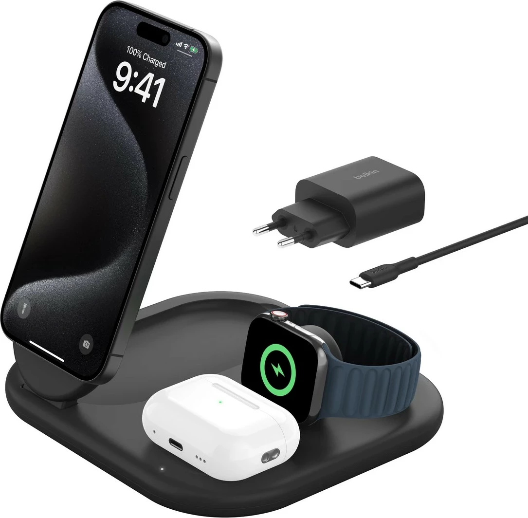 Mbushës wireless Belkin BoostCharge, USB, 1.5 m, Ngjyrë e zezë