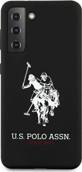 Mbështjellës US POLO Assn. USHCS21SSLHRBK për Galaxy S21, silikon/TPU, i zi