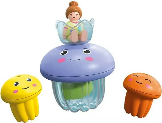 Set lodrash uji Playmobil Junior Aqua 71439, familja e meduzave shumëngjyrëshe, 9 pjesë