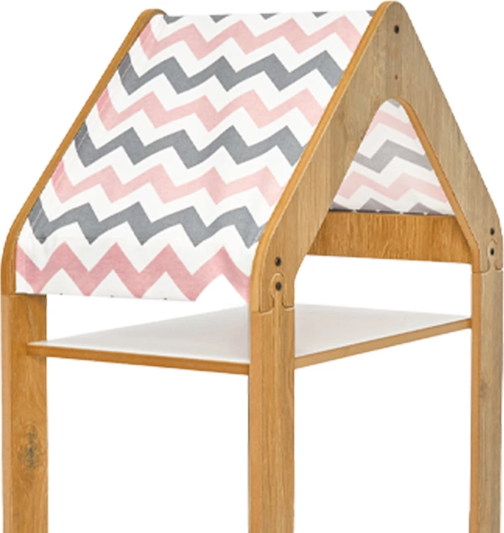 Raft Montessori Zoilen I bardhë-natyrale-rozë mdf 50x30x100cm