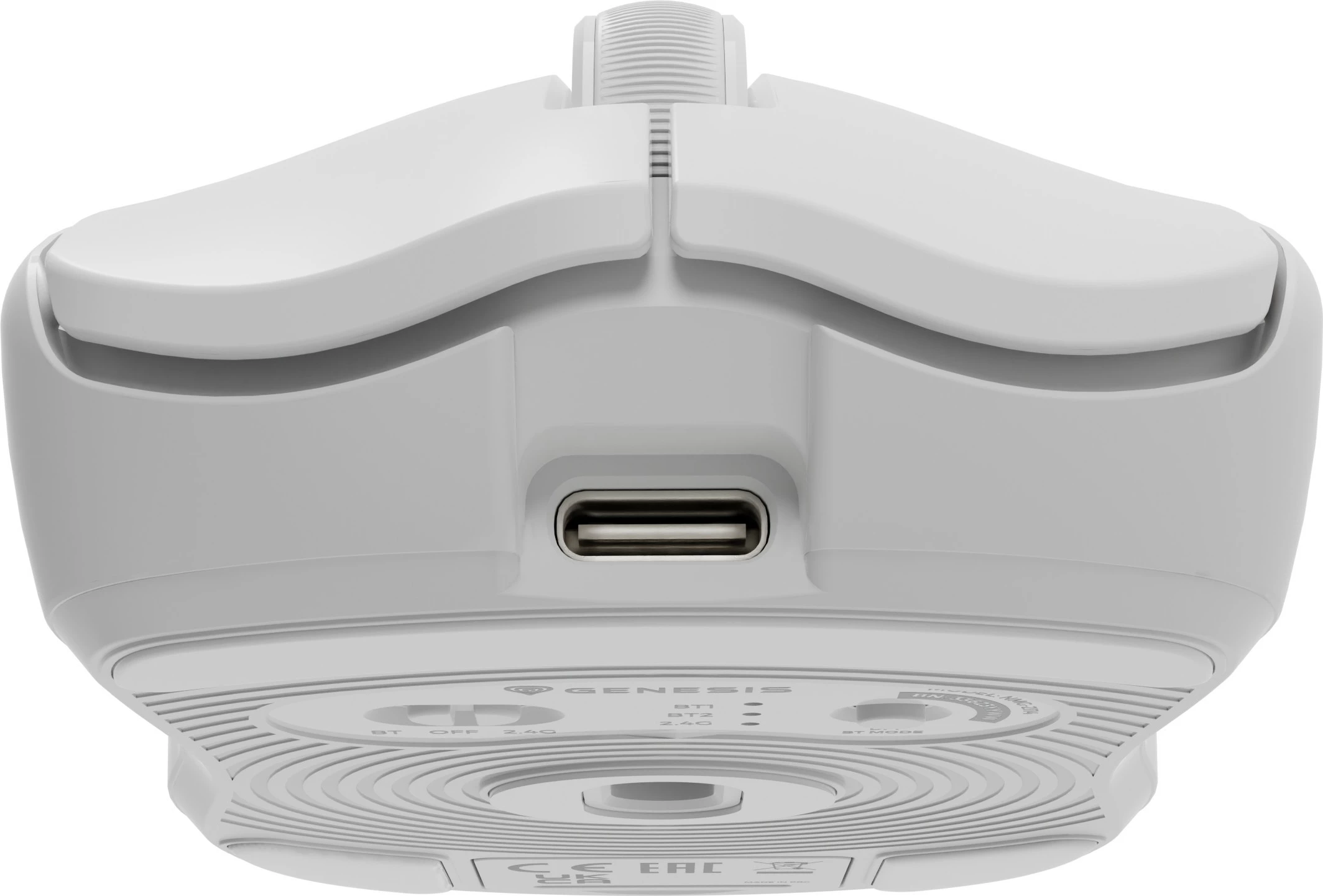 Maus gaming Genesis Zircon 500, wireless, 10000 DPI, i bardhë