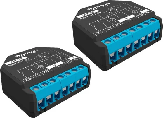 Smart switch Shelly Plus 2PM, 2P, Wireless, 10 dBmW, Black, Blue