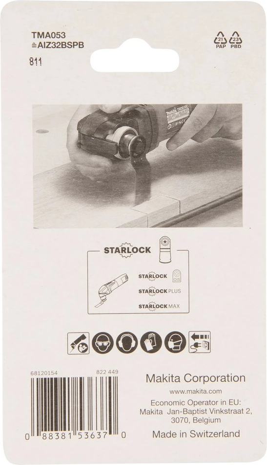 Teh prerës Makita B-64870, bimetal, 5cm, 14TPI, zi