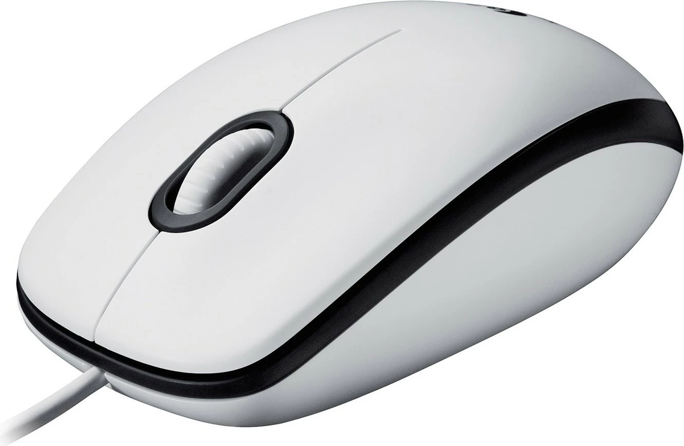 Maus Logitech M100, Ambidextrous, Optical, USB Type-A, 1000 DPI, Bardhë