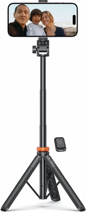 Selfie stick me tripod Tech-Protect L03S, Bluetooth, 148cm, për smartphone, e zezë