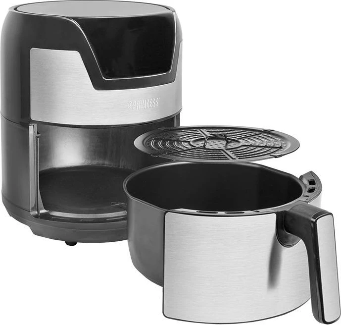 Fritezë ajri Princess XXL 4.5 L, 1500 W, 8 programe, Inox