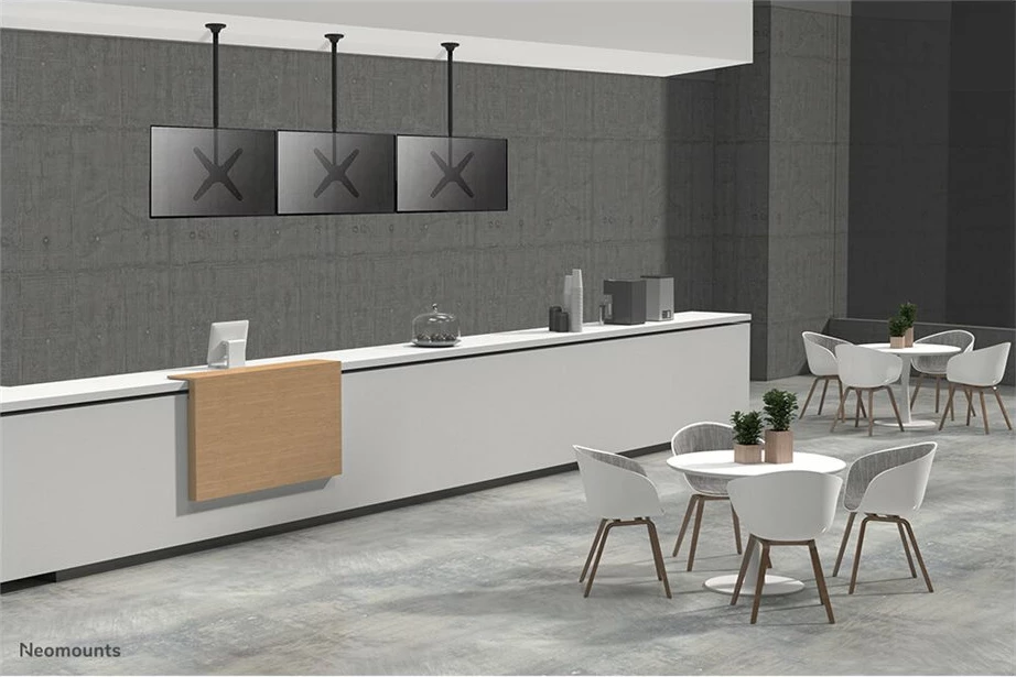 Mbajtës tavani Neomounts FPMA-C340BLACK për ekran 32-75", i zi