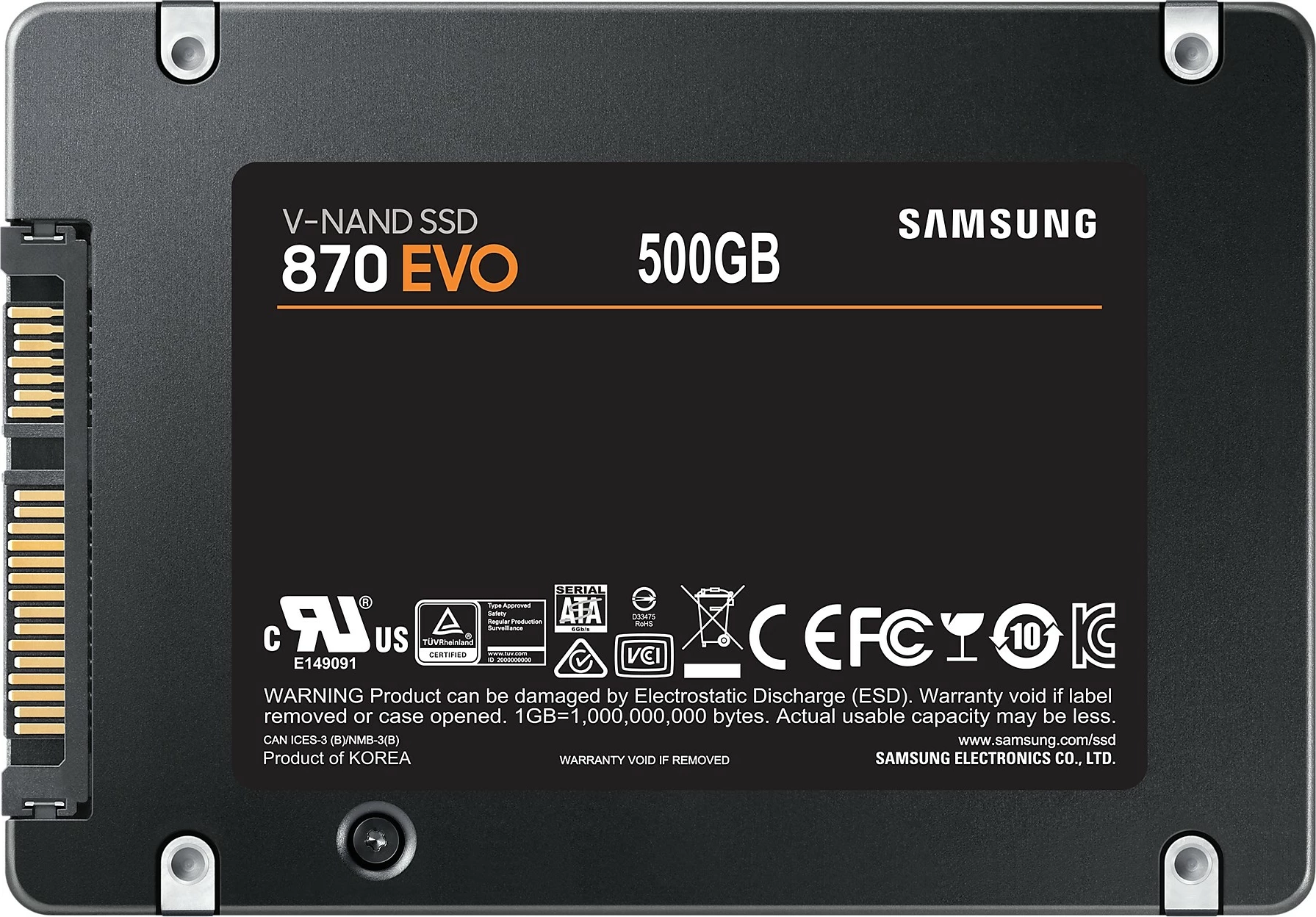 SSD Samsung 870 EVO, 500 GB, 2.5in, Serial ATA III