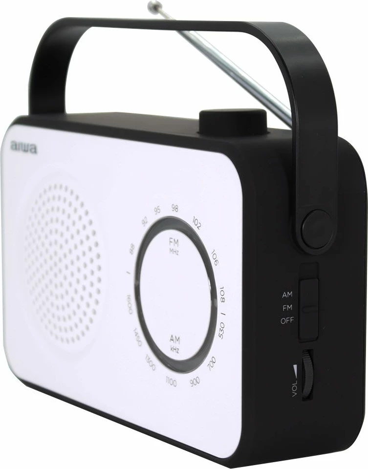 Radio portative Aiwa R-190BW FM/AM 2 W bardhë/zi