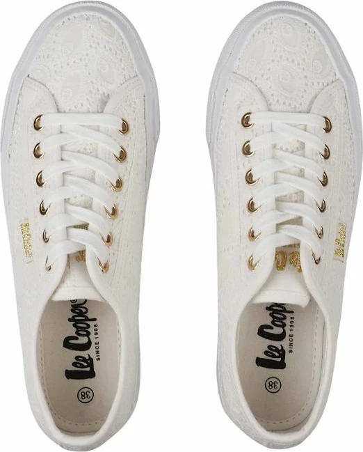 Këpucë femra Lee Cooper, të bardha