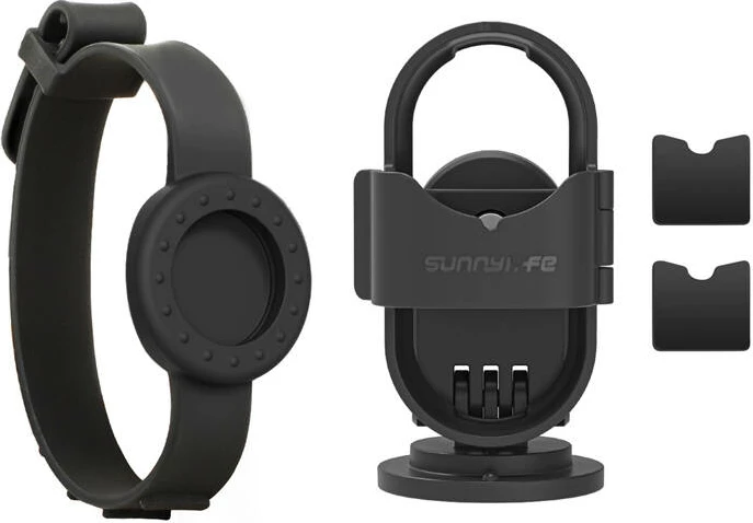 Mbajtës 2-në-1 për kamera Insta360 GO 3S, Sunnylife G3S-ZJ845, rrip silikoni fleksibël dhe mbajtëse magnetike, zi