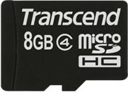 MicroSDHC Transcend TS8GUSDC4 8GB Class 4, e zezë