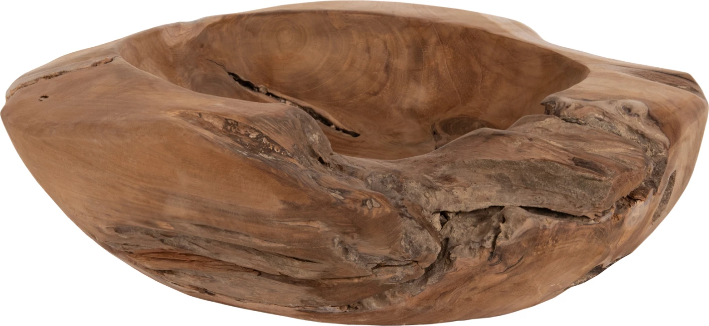 Enë dekorative për tavolinë YOKI FH9629 dru tik Φ50x16Hcm