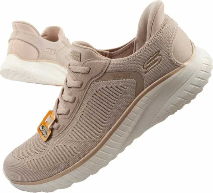 Atlete femra Skechers Bobs Squad Chaos SLIP-INS, bezhë [Madhësia: 40]
