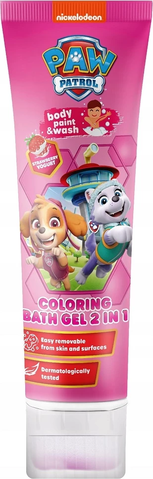 Bojë për banjo për fëmijë Paw Patrol Strawberry Yogurt, 150ml