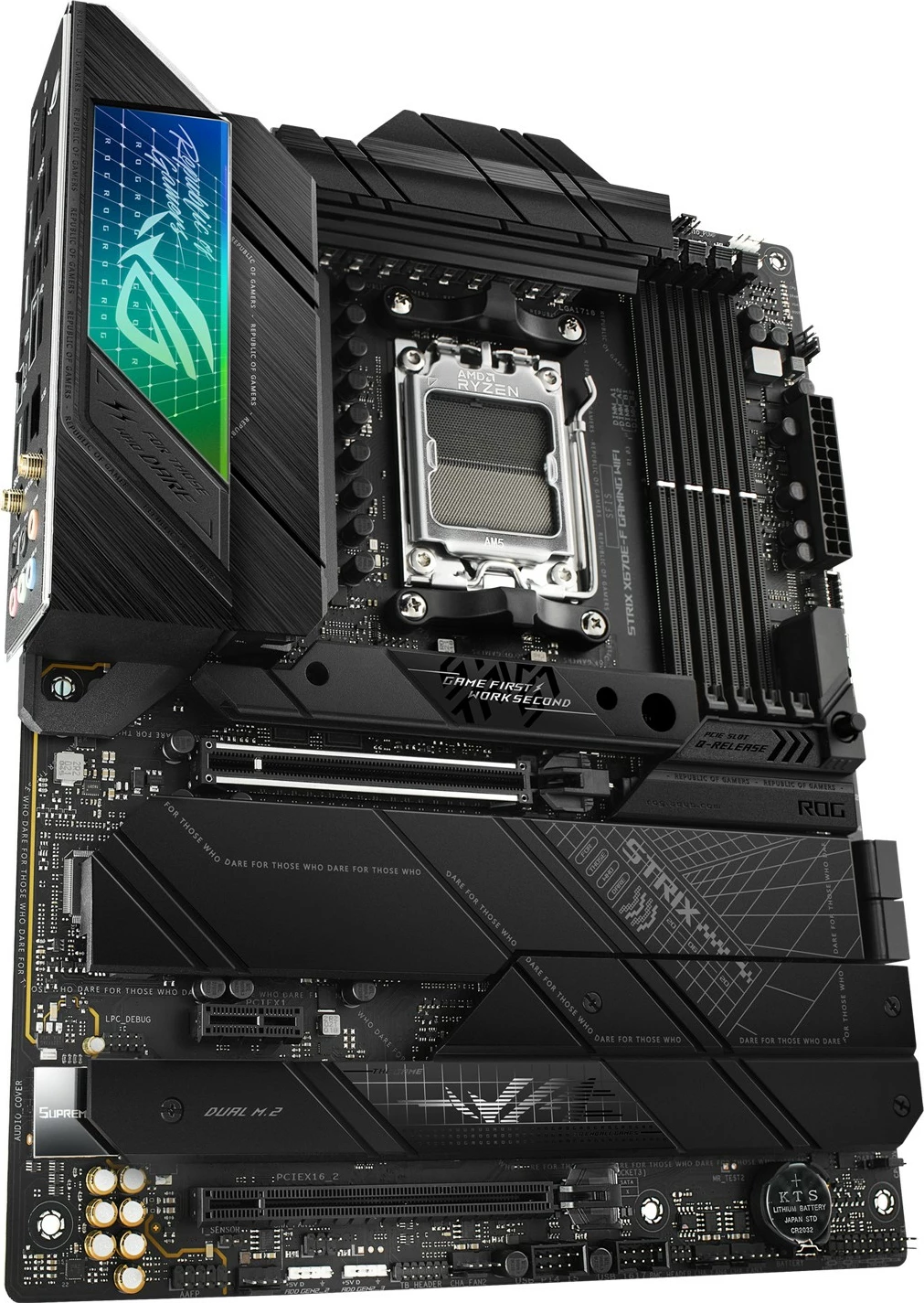Pllakë amë ASUS ROG STRIX X670E-F GAMING WIFI, Socket AM5, AMD Ryzen™ 7, DDR5-SDRAM, 128 GB, DIMM