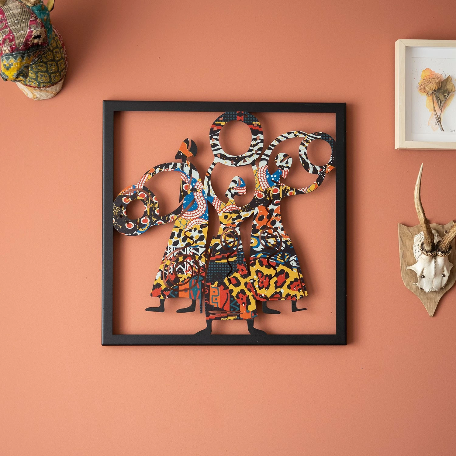 Aksesor dekorativ metalik për mur, Triple Goddess, Wallity, APT112MCA