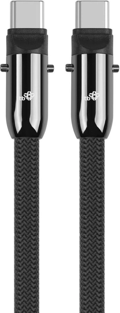 Kabllo USB C 2-në-1 me litar, TB, 1.2m, e zezë