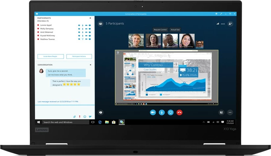Laptop Lenovo Yoga X13, i5, 8GB RAM, 256GB SSD, 13.3'' Touch, e zezë