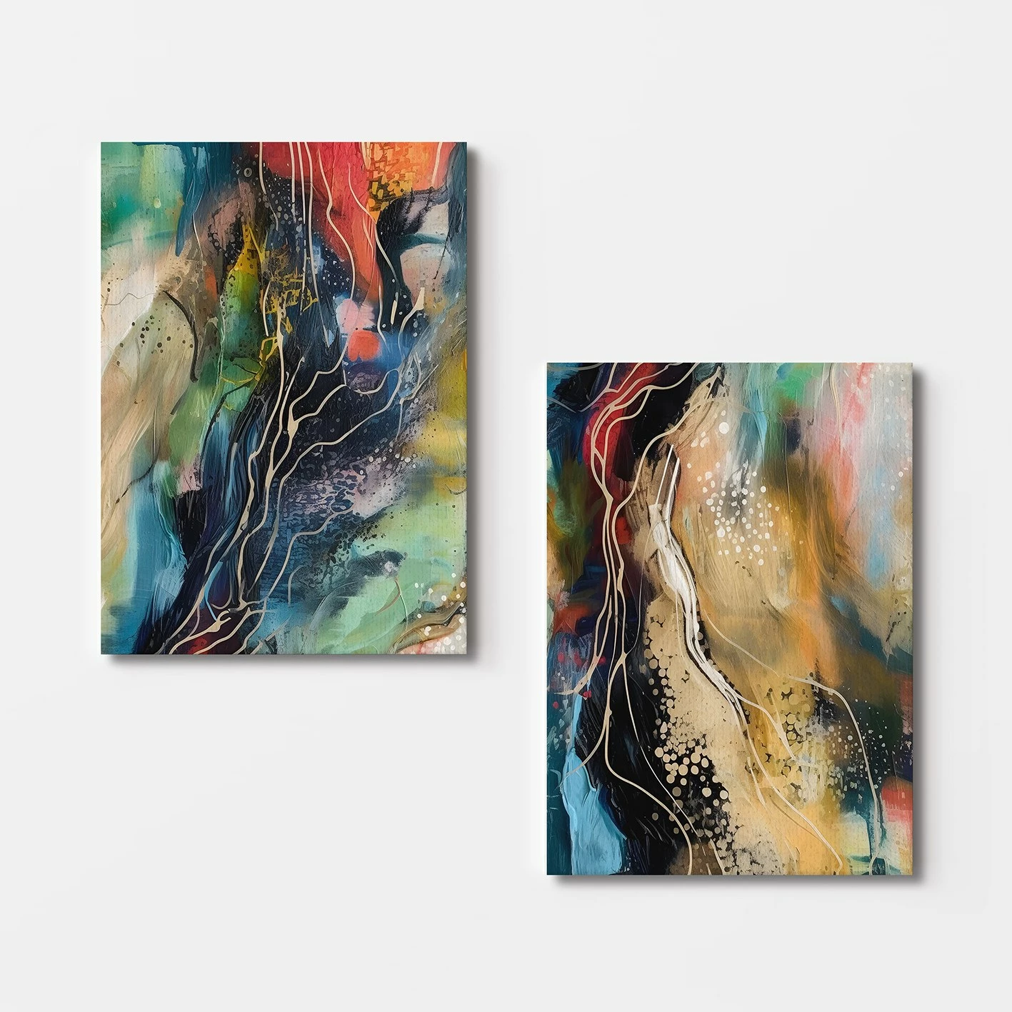 Pikturë dekorative në kanavacë (2 copë), Wallity, 2KNV4380, 70x100cm