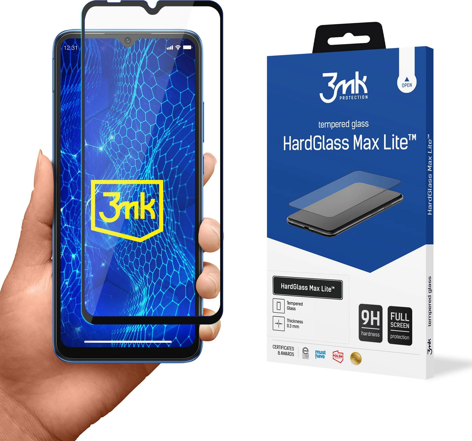Xham mbrojtës 3mk HardGlass Max Lite për Xiaomi Redmi 10C