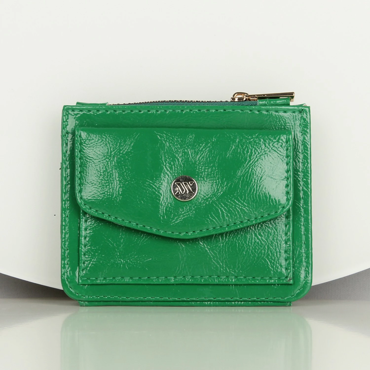 Portofol prej lëkure, ngjyrë e gjelbër, Zoozie Bags, 11.5x9cm