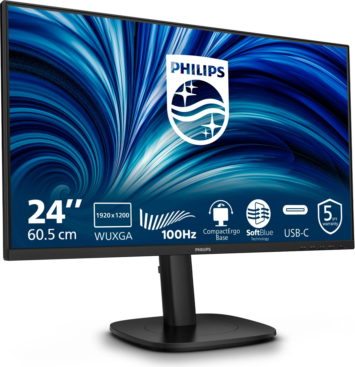 Monitor Philips 24B2N3200D/00, 24 inç, WUXGA, 100Hz, USB-C, i zi