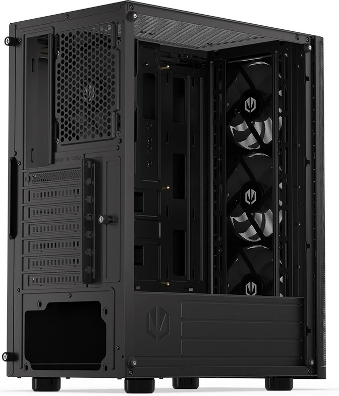 Kasë Endorfy Ventum 200 ARGB, ATX, 4 ventilatorë ARGB, xham i temperuar, e zezë
