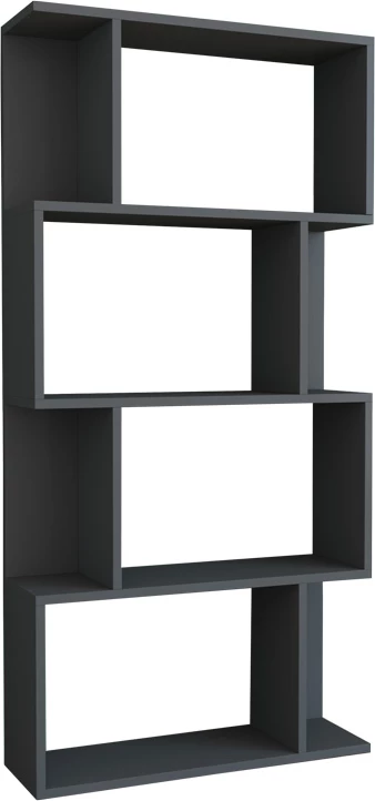 Raft librash Kadu, ngjyrë antracit, 72x22x147cm