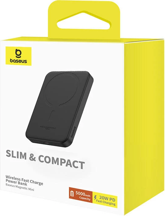 Powerbank Baseus Magnetic Mini 5000mAh, 20W, USB-C, e zezë