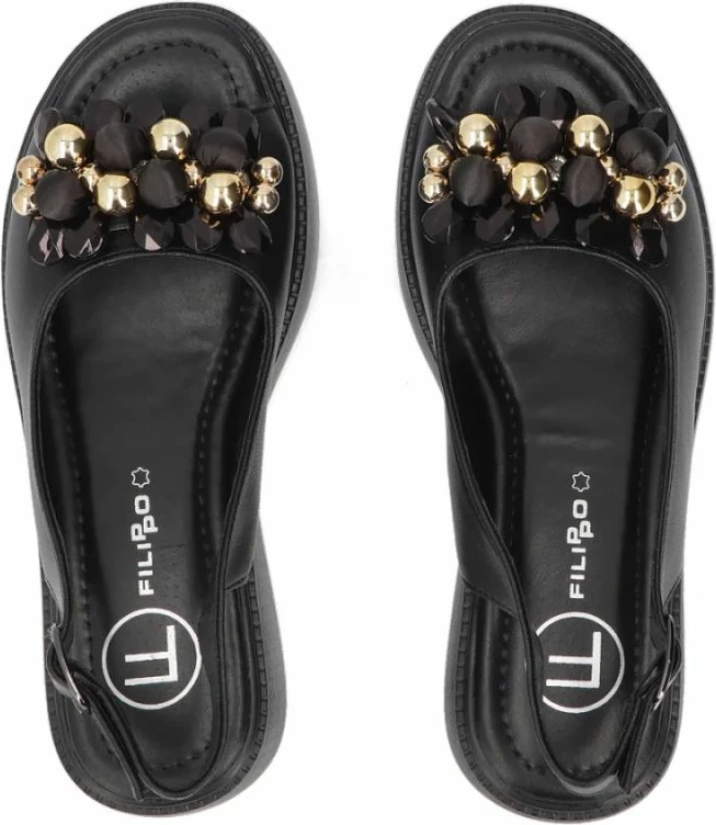 Sandale me platformë Filippo DS7577, të zeza