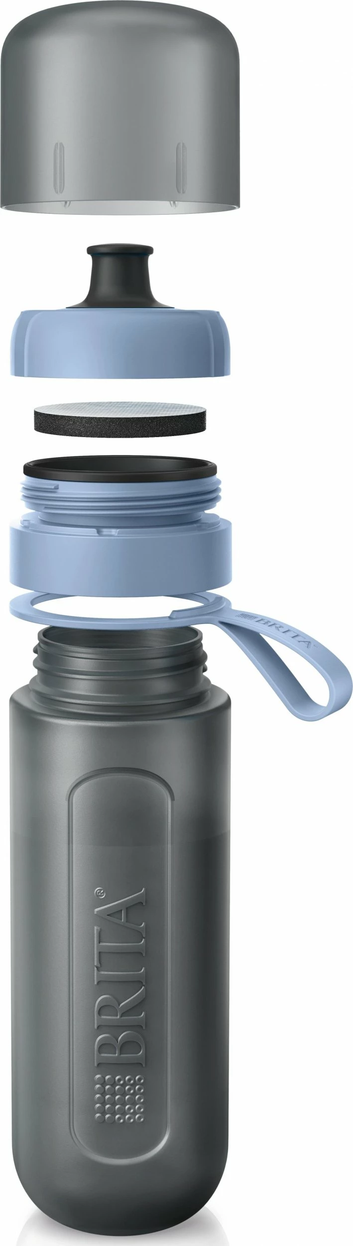 Shishe filtruese uji Brita Active 600 ml, blu pastel, set 2x filtër MicroDisc