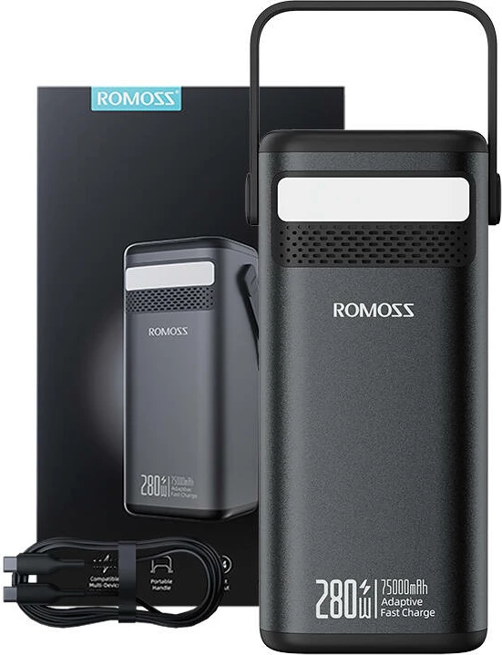Powerbank Romoss PMT75-DC 75000mAh 280W, e zezë