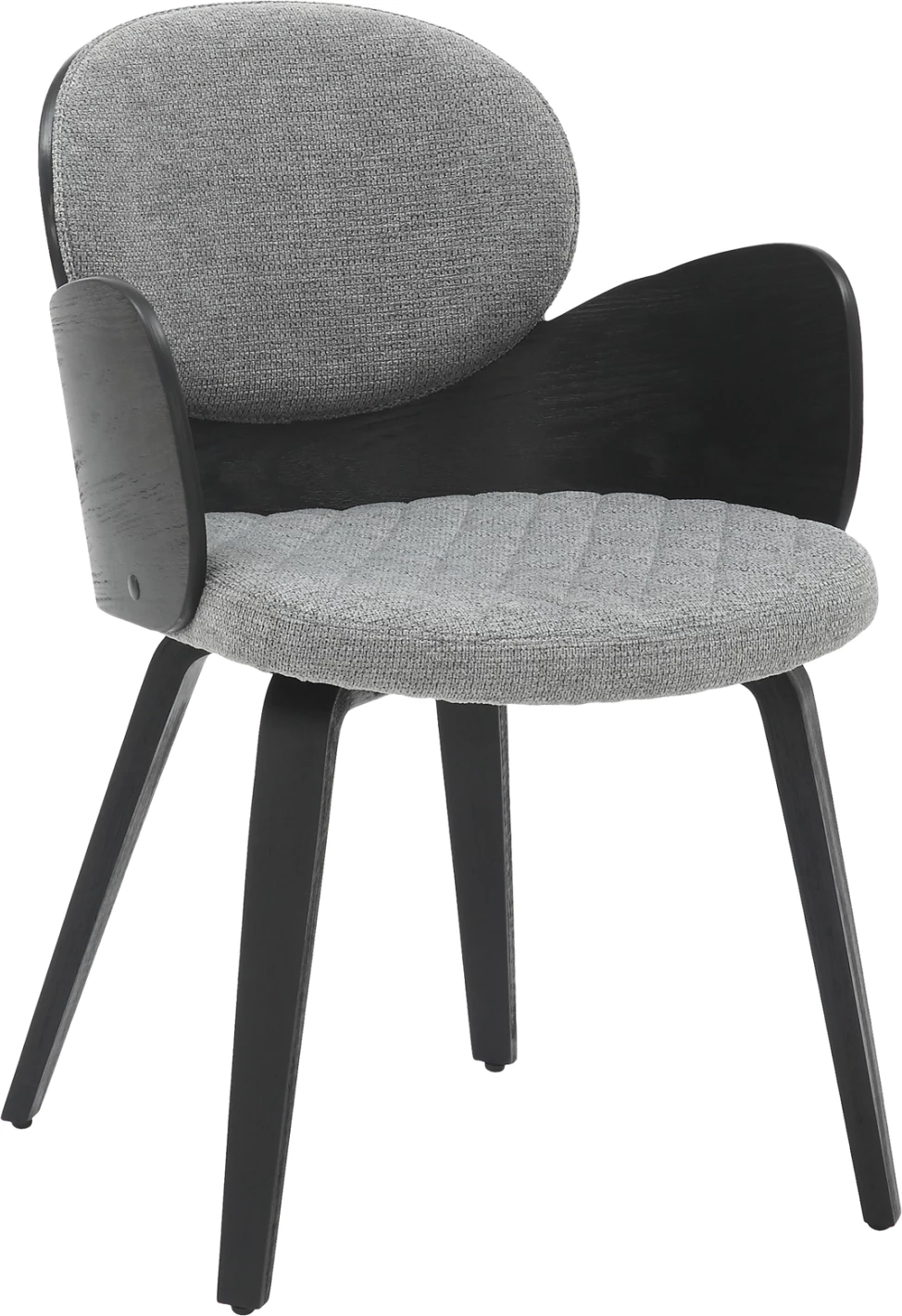 Karrige për ngrënie DARNELL FH9974.02 dru i përpunuar ngjyrë zezë-gri 56x56x83Hcm