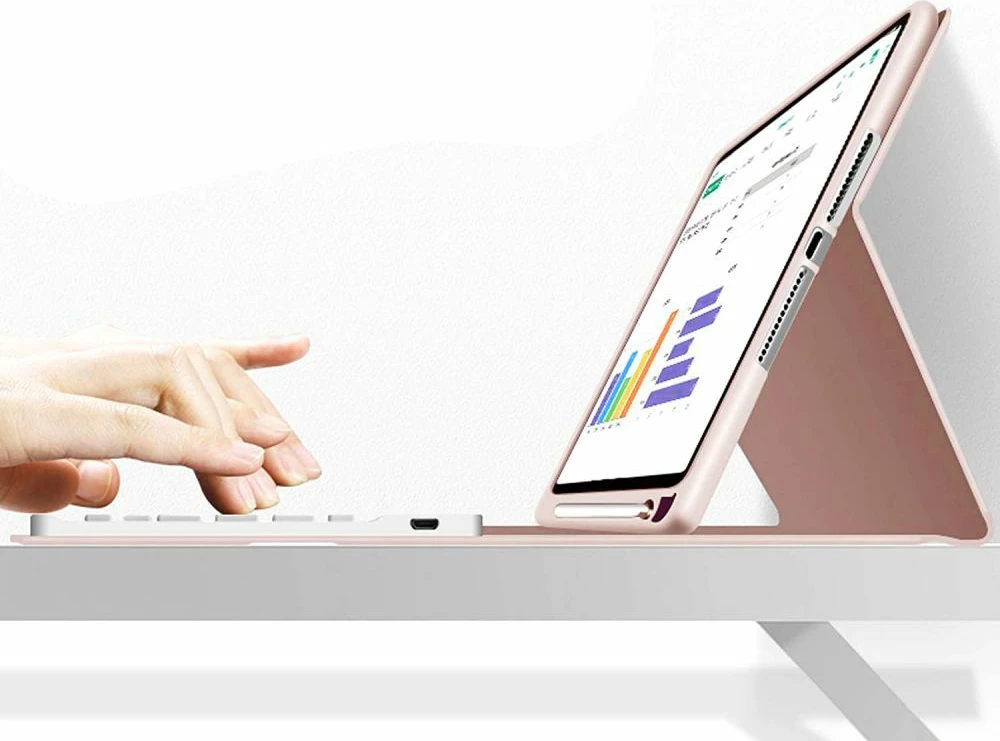 Mbështjellës me tastierë Tech-Protect SC Pen për iPad 10.9" (2022), Rozë