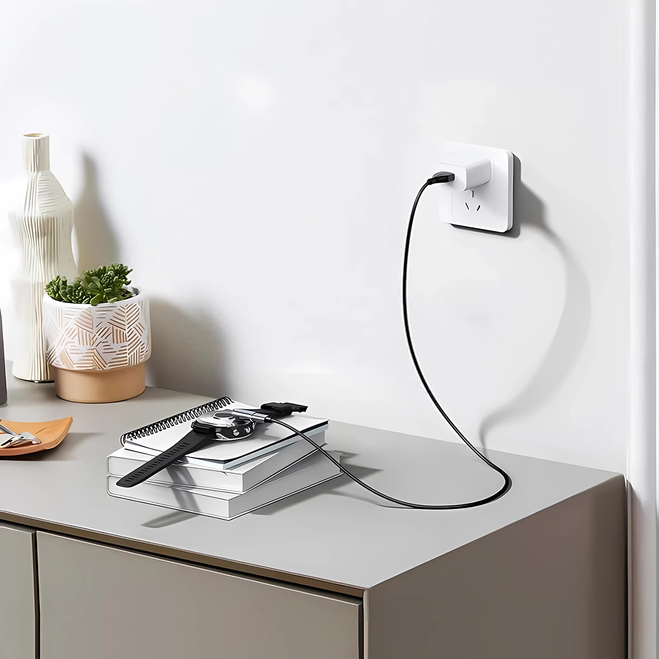 Adapter USB-C Wozinsky WAYGS1 për Garmin smartwatch, Gri