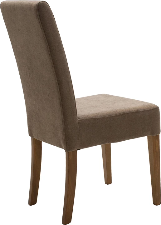 Karrige Ditta me pëlhurë ngjyrë kafe të çelët - këmbë druri arre, set prej 2 copash