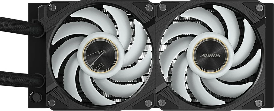 Ftohës lëngshëm Gigabyte AORUS WATERFORCE X II 240, 2x120mm ARGB, LCD, i zi