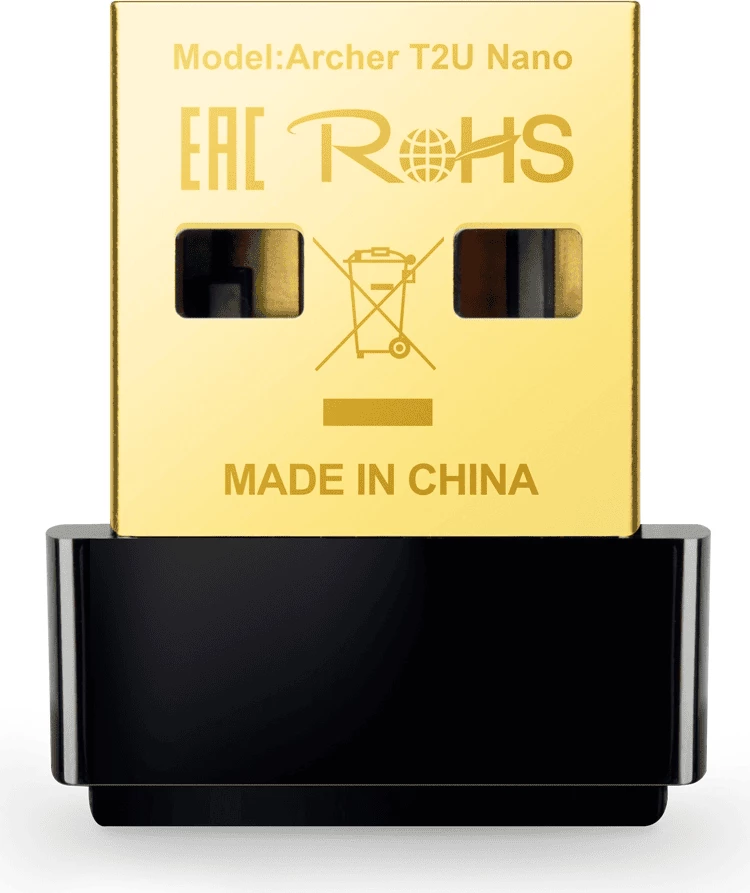 Adapter Wi‑Fi USB, TP-Link, Archer T2U Nano, formë nano, e zezë