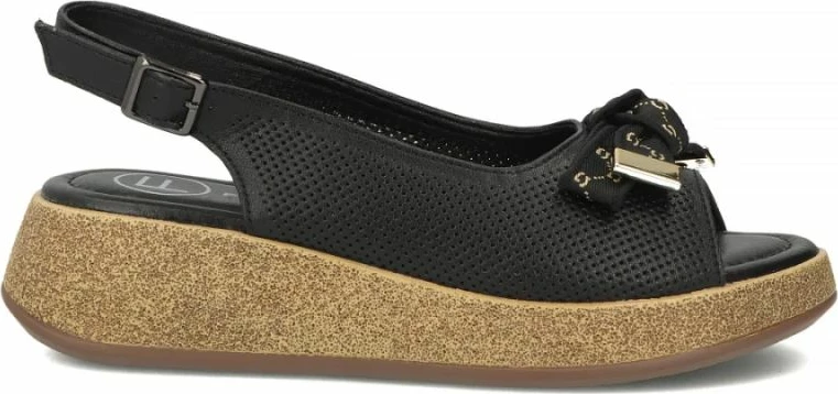 Sandale wedge për femra Filippo DS7582, të zeza