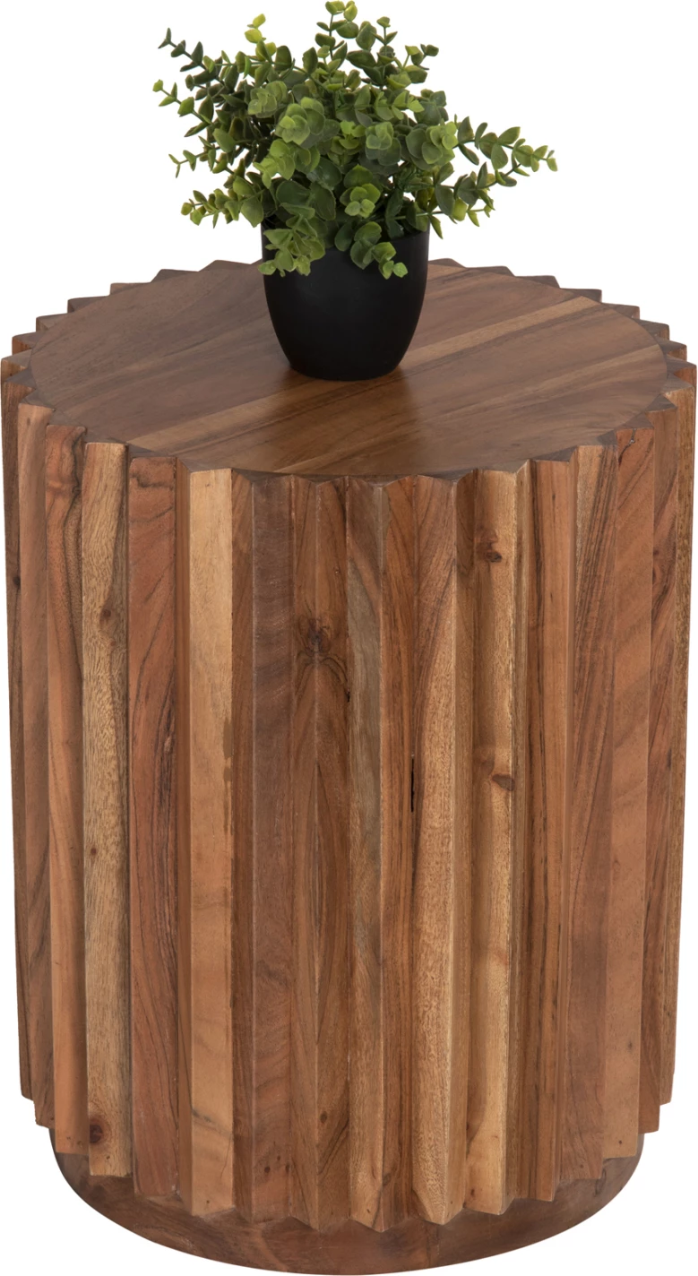 Tavolinë anësore e rrumbullakët, ngjyrë natyrale, FH9696, Φ40x50H cm