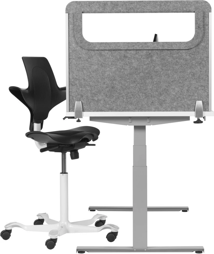 Ndarëse tavoline BakkerElkhuizen BE Safety Screen H60D60 me dritare akrilike, gri