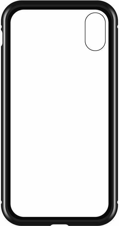 Mbështjellës Wozinsky Full Magnetic Case për Samsung Galaxy A72, xham i integruar, zi-transparent